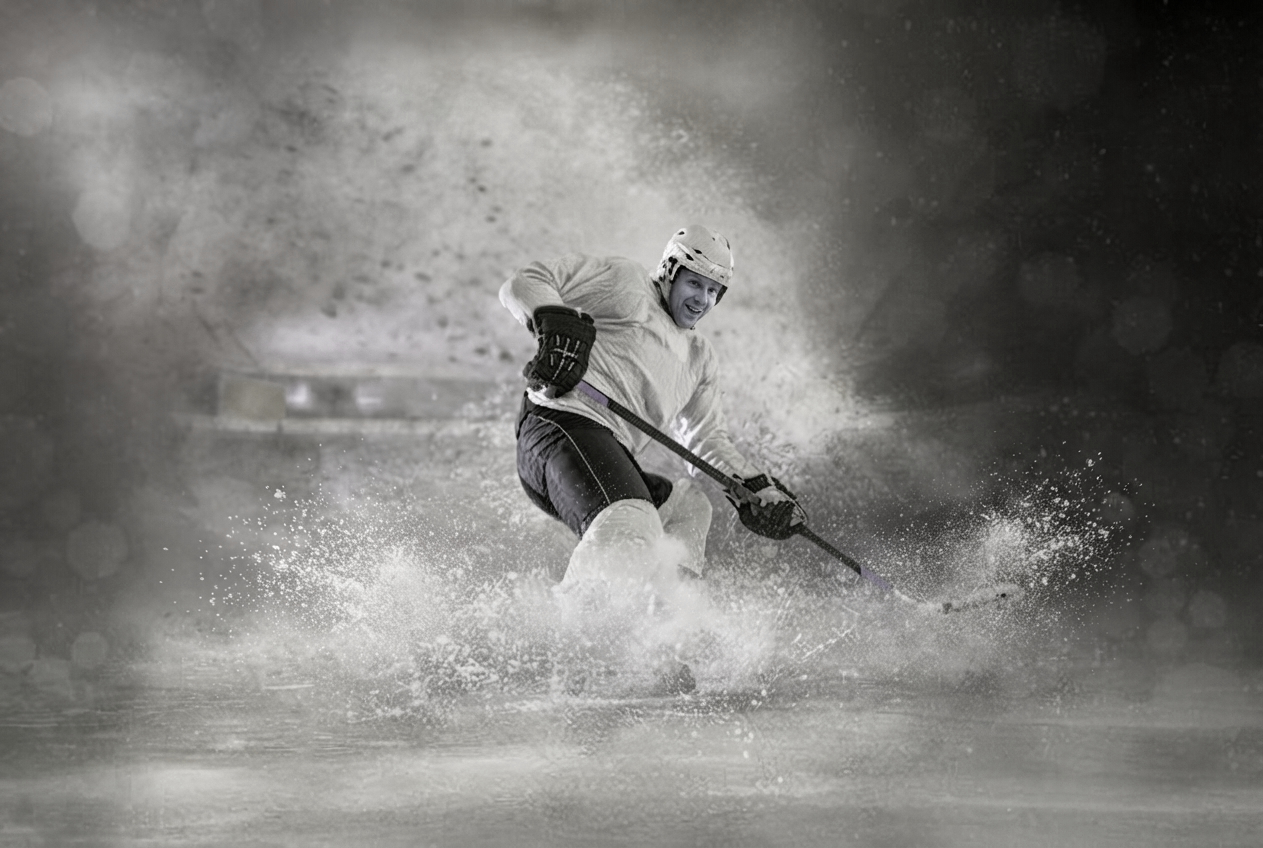 Hockey Player Braking
